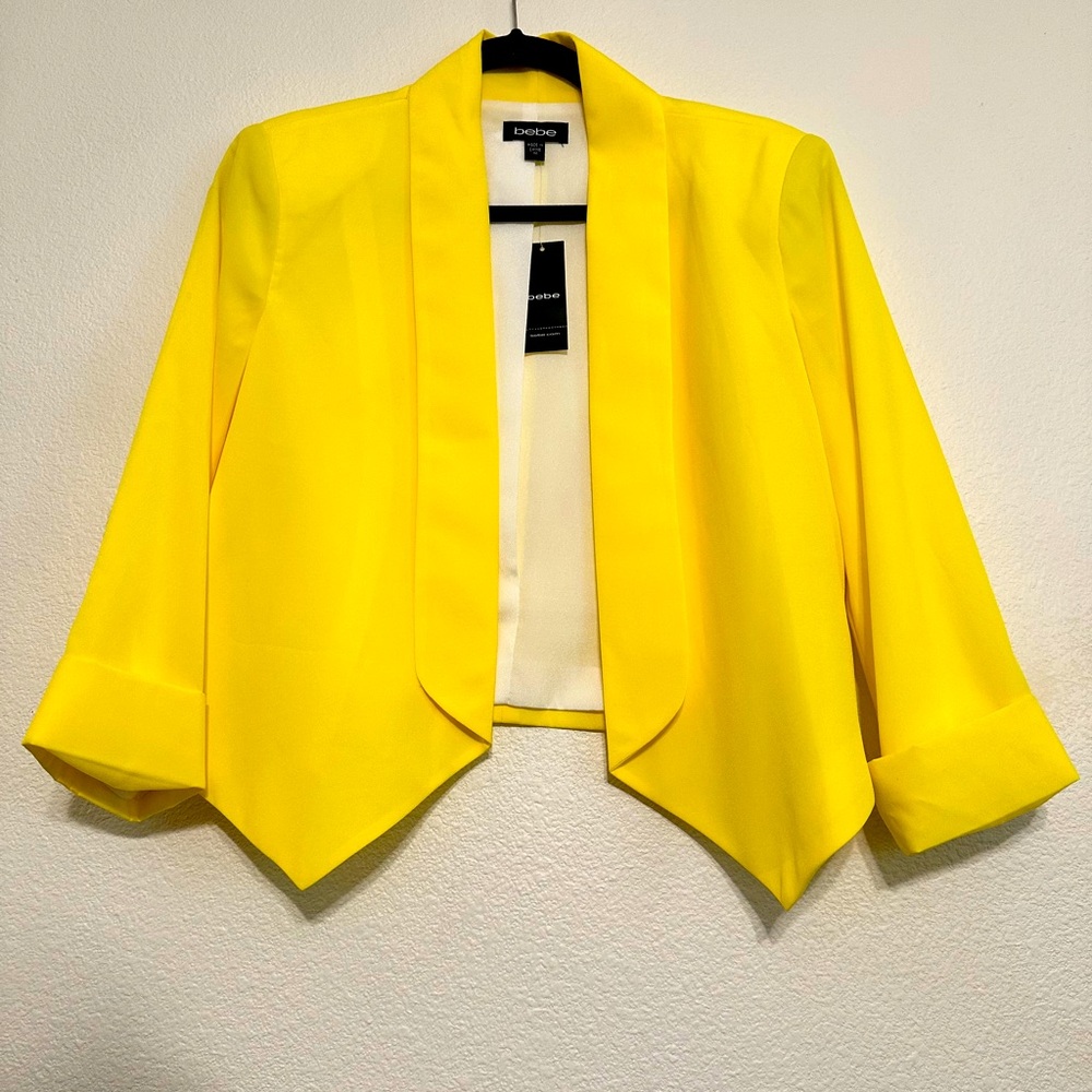 NWT Bebe Women's Yellow Blazer